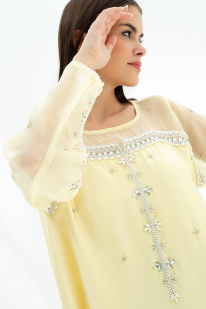 Mira Kaftan Dress in Crepe