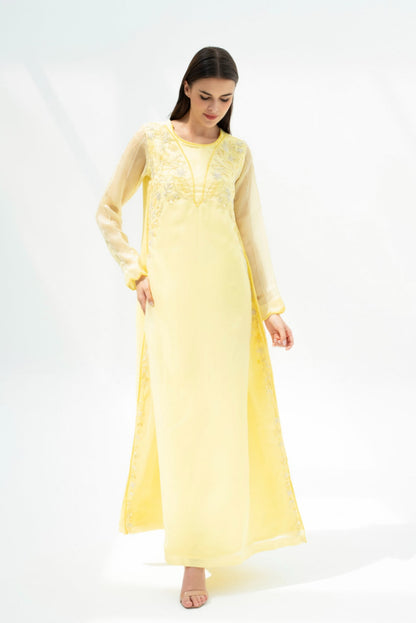 Luna Kaftan Dress in Crepe