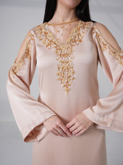 Aeris Kaftan Dress in Crepe