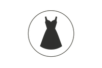 small round icon of women dress