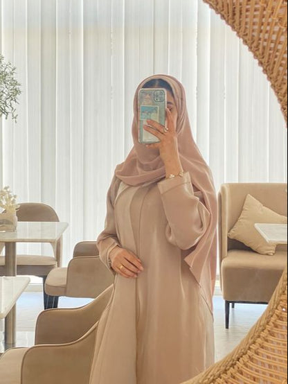 Sol Abaya Set With Inner Dress & Headscarf